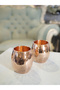 Copper Cup Chubby Cocktail Model Hammered Copper Color (Tin-Free) - 4