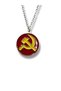 Sickle and Hammer Red Emblem Unisex Necklace – Symbol of Labor, Unity and Strength