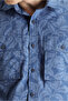 Short Sleeve Slim Fit Slim Fit Printed Cotton Shirt - 4