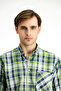 Short Sleeve Regular Fit Plaid Sport Button Collar Cotton Pocketed Shirt - 5