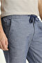 Slim Fit Slim Fit Elastic Waist Drawstring Patterned L Stretch Fabric Jogger Pants - 3