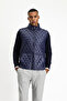 Mock Neck Pocketed Zippered Quilted Sports Vest - 5
