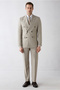 7 Drop Slim Fit Pointed Collar Wool Double Breasted Suit - 2