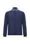 Half Turtleneck Regular Fit Patterned Zippered Cashmere Knitwear Sweater
