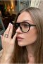 Clara Unisex Vintage Black Framed Brown Sunglasses - 3