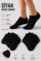 Pack of 10 Black Booties Socks Black Women's Unisex Booties Socks