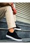 Kb-101 Kuback Black Knitwear Lace-Up Casual Men's Shoes