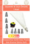 # Cream Bag Stainless Steel Pastry Cupcake Tip Design Decorating Bag Cream Squeezing Set 10 Pieces
