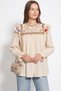 Cross-Stitch Embroidered Tunic 2099 - CREAM - 3
