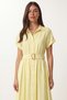 Belted Summer Ayrobin Shirt Dress Lgx0009 Yellow - 3