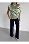 Women's Çağla Off-Shoulder Short Sleeve Satin Blouse - 2