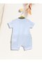 Baby Boy Jumpsuit with Shorts, Summer Cotton, Stylish Straps and Teddy Bear Detail - 5
