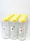 Set of 12 Glass Storage Containers with Labels and Yellow Lids 1500 ml – Legumes, Food, Breakfast Jars Set - 4