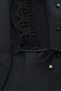 Lace-Up Front Lace Detailed Poplin Black Tunic - Black - 4
