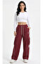 Women’s Summer Cargo Trousers – Breathable Polyester Fabric, Cotton Lining, Oversized Wide Leg Pants - 4