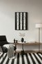 Huhu3122 Black and White Striped Football Field Black Framed Painting Stadium Fan - Single Painting Black Frame