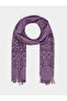 Purple Lace Trim Hijab - 3