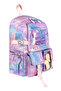 حقيبة ظهر منقوشة من قماش التويل الكوري عالي الجودة، مجموعة ثلاثية مع حقيبة غداء وحافظة أقلام - 5