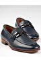 Italian Style Internal and External Natural Leather Men's Shoes Navy Blue T14602 - 3