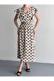 Elegant Wrinkled Polka Dot Maxi Dress – Stylish & Comfortable - 2