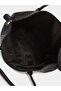 Black Woven Faux Leather Tote Bag - 4