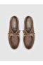 Sand Suede Genuine Leather Lace-Up Women's Casual Shoes - 2