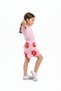 Girls' 2-Piece Shorts Set Crew Neck Short Sleeve Printed T-Shirt - Elastic Waist Tie - 4