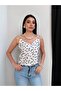 Polka Dot V-Neck Satin Blouse - 3