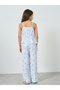 Girls All-Over Bow Print Strappy Top and Pants Set - 5