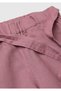 Girl's Plum Linen Blend Wide-Leg Pants with Stitched Waistband and Belt - 3