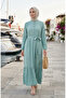 Hakim Collar Belted Viscose Dress 4077-08 Green