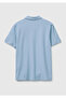 Men's Light Blue Regular Fit Short Sleeve Polo T-Shirt - 2