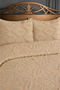 Marina Modern Chenille Jacquard Dowry Set Double King Size Pique Coverlet Set / Bedspread Set 3 Pieces - 2