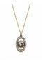 Gold Color Oval Stone Women's Necklace Stainless Steel Stylish Gift - 2