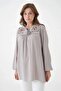 embroidered gauze blouse