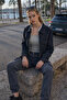 Women's Premium Cargo Pants with Elastic Cuffs and Smoked Finish - 4