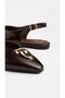 Women's Bitter Brown Gold Detailed Ballerinas - 3