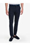 Navy Blue Slim Fit Canvas Trousers with Belted Waist 50320822-Vr033 - 2