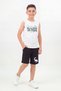 Zero Sleeve Round Neck Print Detailed Boys' Top and Bottom Set - 2