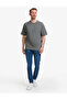 Anthracite Comfort Fit 100% Cotton Crew Neck Basic T-Shirt 50325300-Vr006 - 4