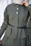 Khaki Patterned Modal Shirt and Skirt Set - 4