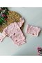 Baby Girl Bodysuit 100% Cotton Printed Snap Fasteners 3-Piece Bodysuit Set Flexible Comfortable Daily Wear - 2