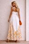 Floral patterned linen fabric dress - 3