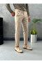 Single Pleat High Waist Double Button Fabric Trousers - 2
