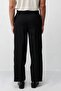 Black Relaxed Fit Belted Men's Trousers - 6