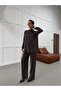 Women's Shirt with Beaded Embroidery on Front and Sleeves, Oversize Pants, Sizeable Suit - 8