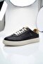 Men's White/Black Genuine Leather Sneaker - Casual Daily Shoes - 3