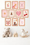 10-Piece Frame Look Pastel Set |   Baby Room |   Nursery Painting Set 15X20 cm Mdf Uv Printing