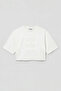 İts Basic Women's Crop Shiny Stone Special Design Knitted T-Shirt