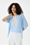 Women's Mercerized Short Sleeve Mesh Polo Collar Spring Summer Cardigan - 6